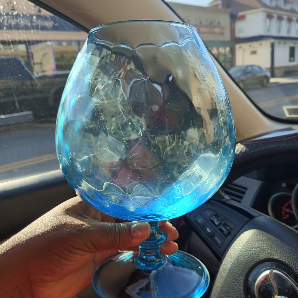 Elegant Blue Glass Vase